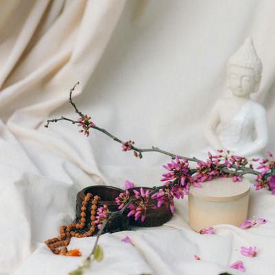 Portrait of Zofia, a calm and smiling yoga instructor.